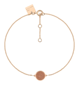 mini ever gold sandstone disc bracelet