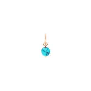 turquoise tiny bead charm