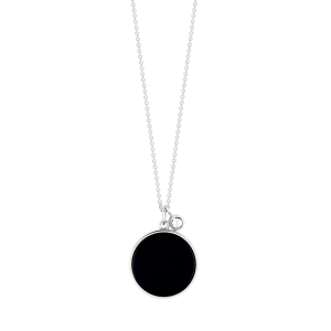 ever onyx white gold disc on chain