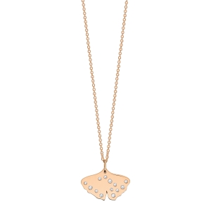 collier or rose 18 carats et diamants<br>by Ginette NY