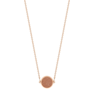 mini ever gold sandstone disc necklace