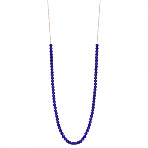 collier or rose 18 carats et lapis<br>by Ginette NY