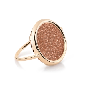 gold sandstone disc ring