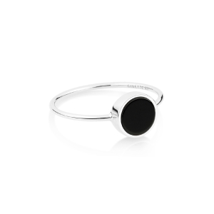 mini ever onyx white gold disc ring