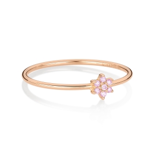 mini pink sapphire star ring