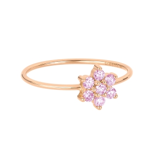 single pink sapphire star ring