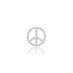 solo diamond peace & love stud