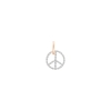 diamond peace & love charm