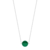 mini ever malachite white gold disc necklace