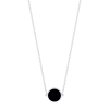 mini ever onyx white gold disc necklace