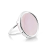 ever pink MOP white gold disc ring