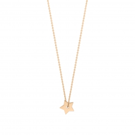 Ginette NY 18kt Rose Gold Mini Milky Way Open Star Diamond Necklace