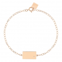 mini ever rectangle & diam bracelet