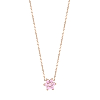 pink sapphire star necklace