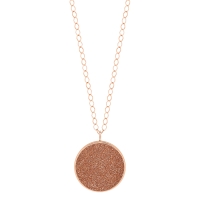 jumbo ever gold sandstone disc on chain