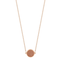 mini ever gold sandstone disc necklace