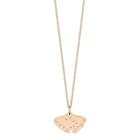 mini diamond gingko on chain