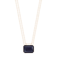 jumbo midnight blue sandstone necklace