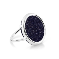 ajna blue sandstone white gold disc ring