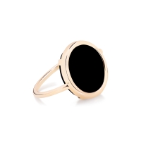 baby black onyx disc ring