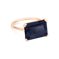 midnight horizontal blue sandstone ring