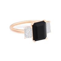 midnight diamond & onyx ring