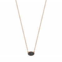 mini sequin black diamond necklace