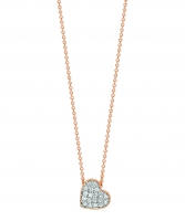 tiny diamond heart necklace