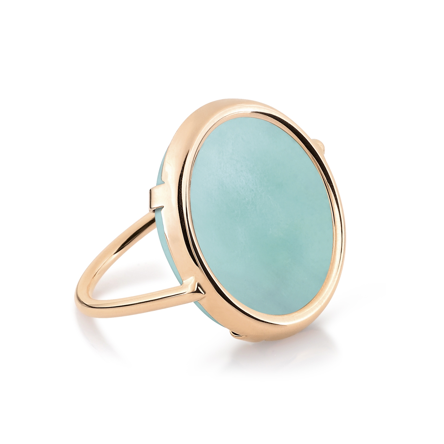 Bague Amazonite disc ring Ginette NY