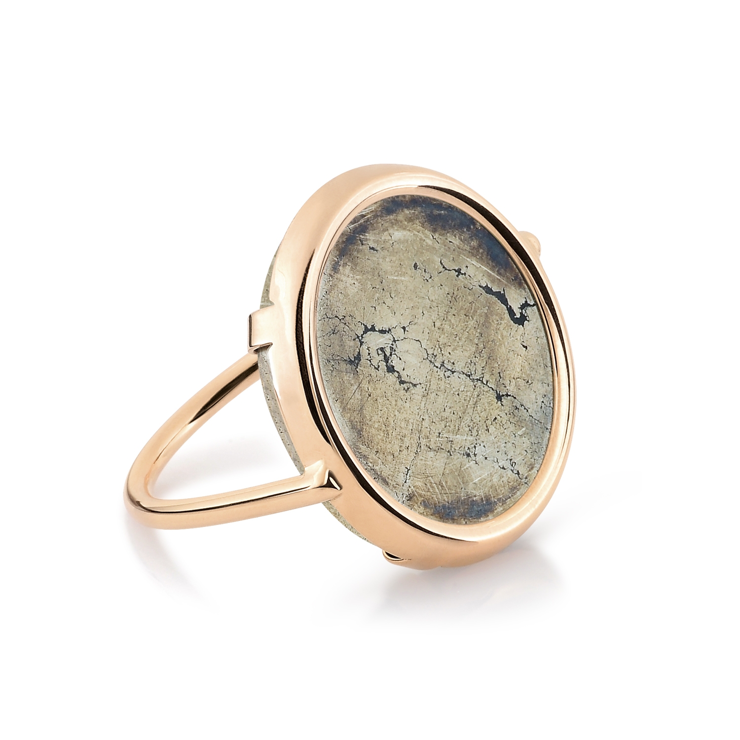 Bague Fool s gold disc ring Ginette NY