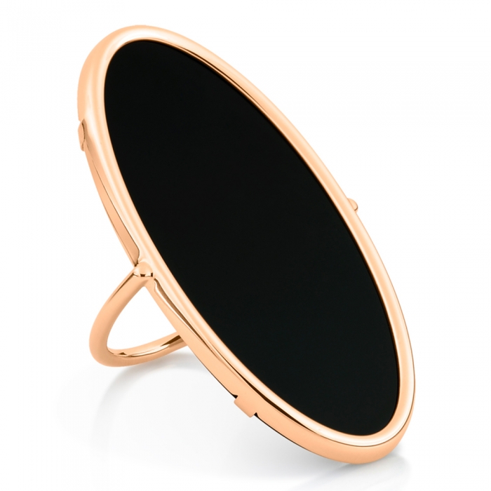 Ring Large Ellipse Onyx Ring Ginette Ny